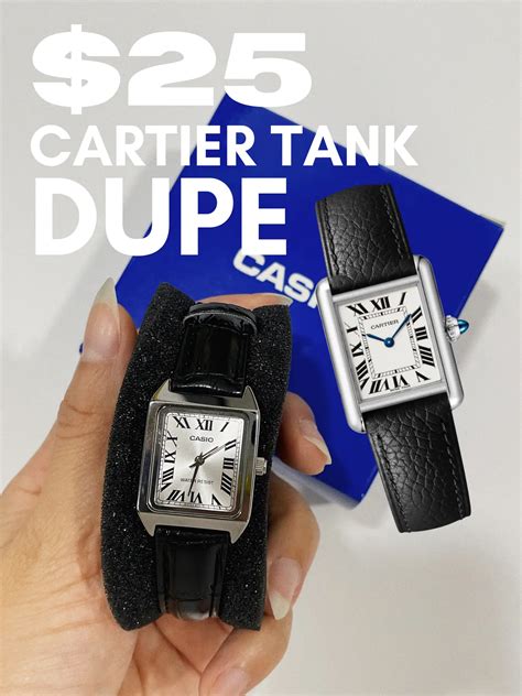 cartier tank casio dupe|casio watch cartier dupe.